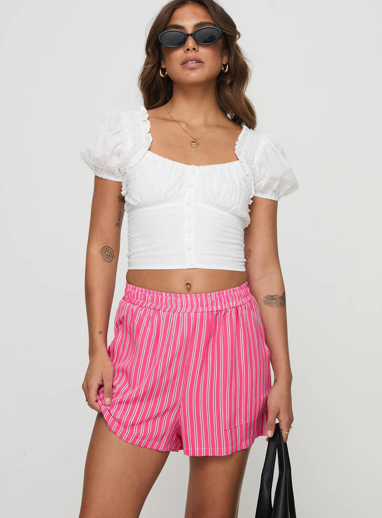 Miragea Shorts Hot Pink Stripe | Princess Polly US