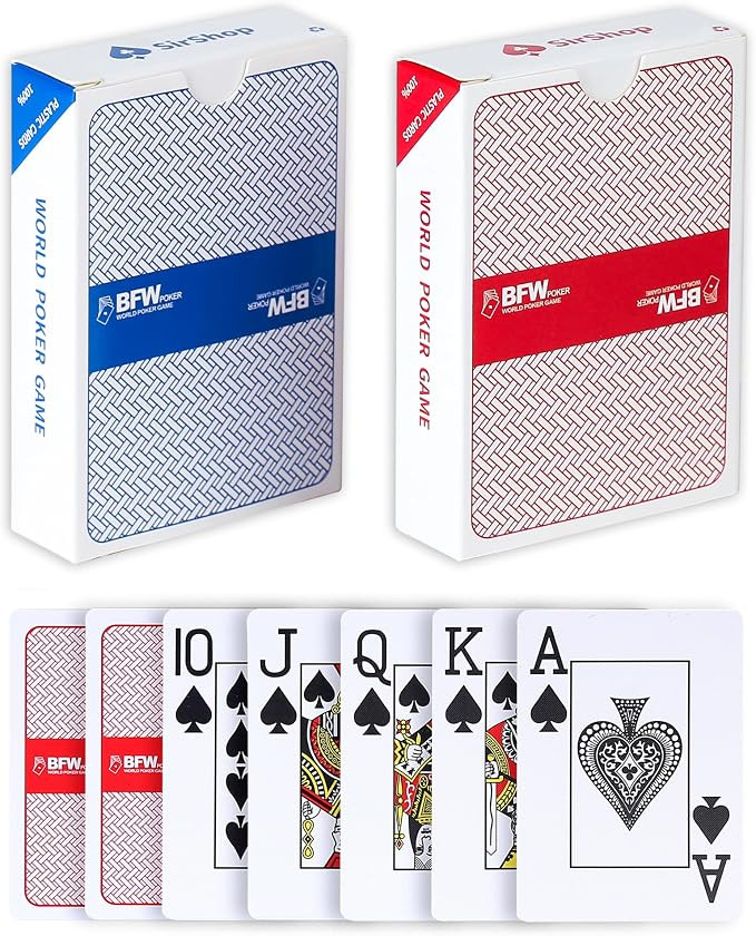 Playing Cards 2 Pack,Waterproof Playing Cards，Large Playing Cards for Adults, Seniors and Low V... | Amazon (US)