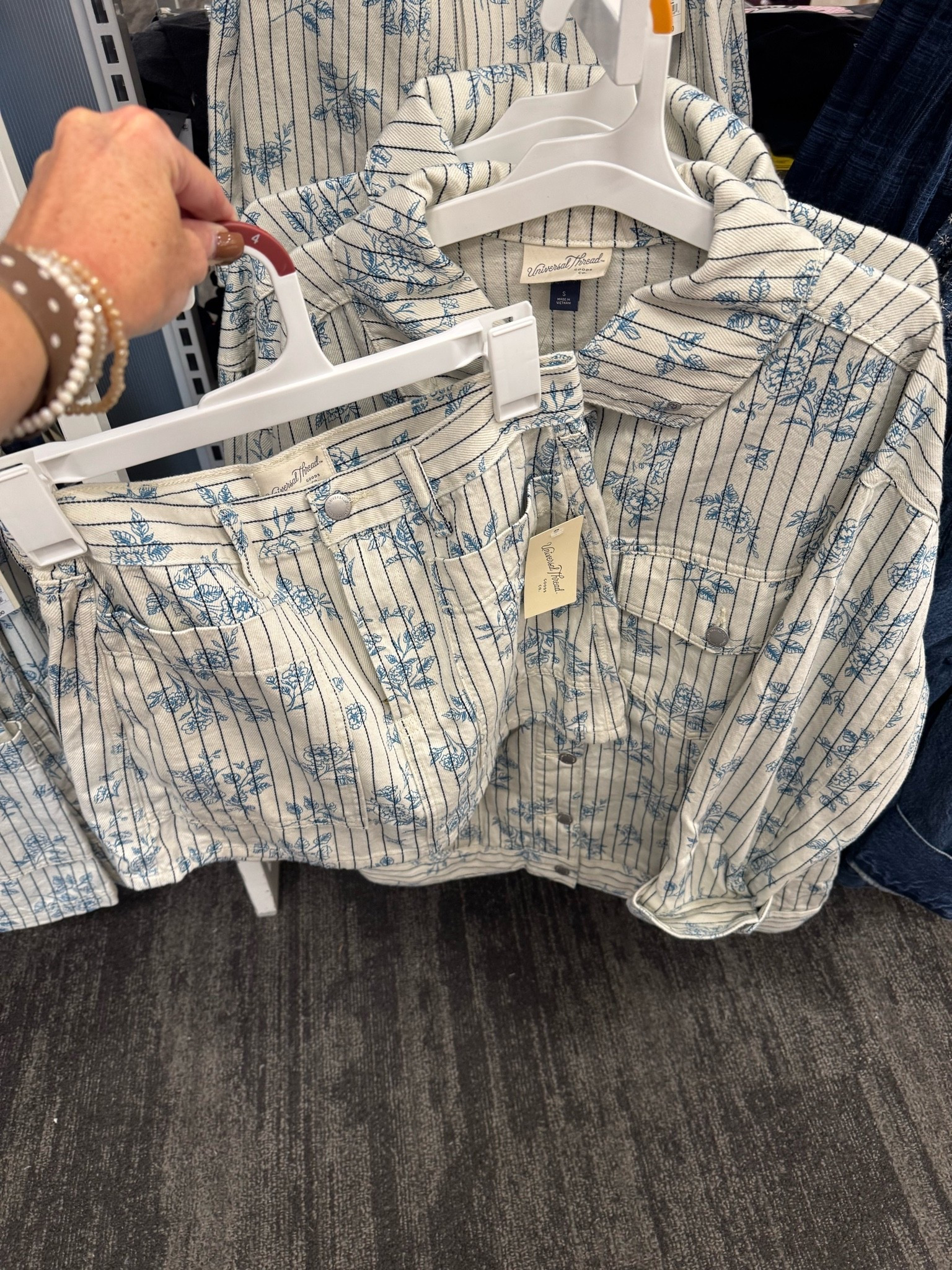 Target 🎯 Women's Relaxed Embroidered Denim Jacket - Universal Thread / Women's Floral Striped Chore Mini Skirt - Universal Thread

#LTKootd #LTKSeasonal #LTKWorkwear