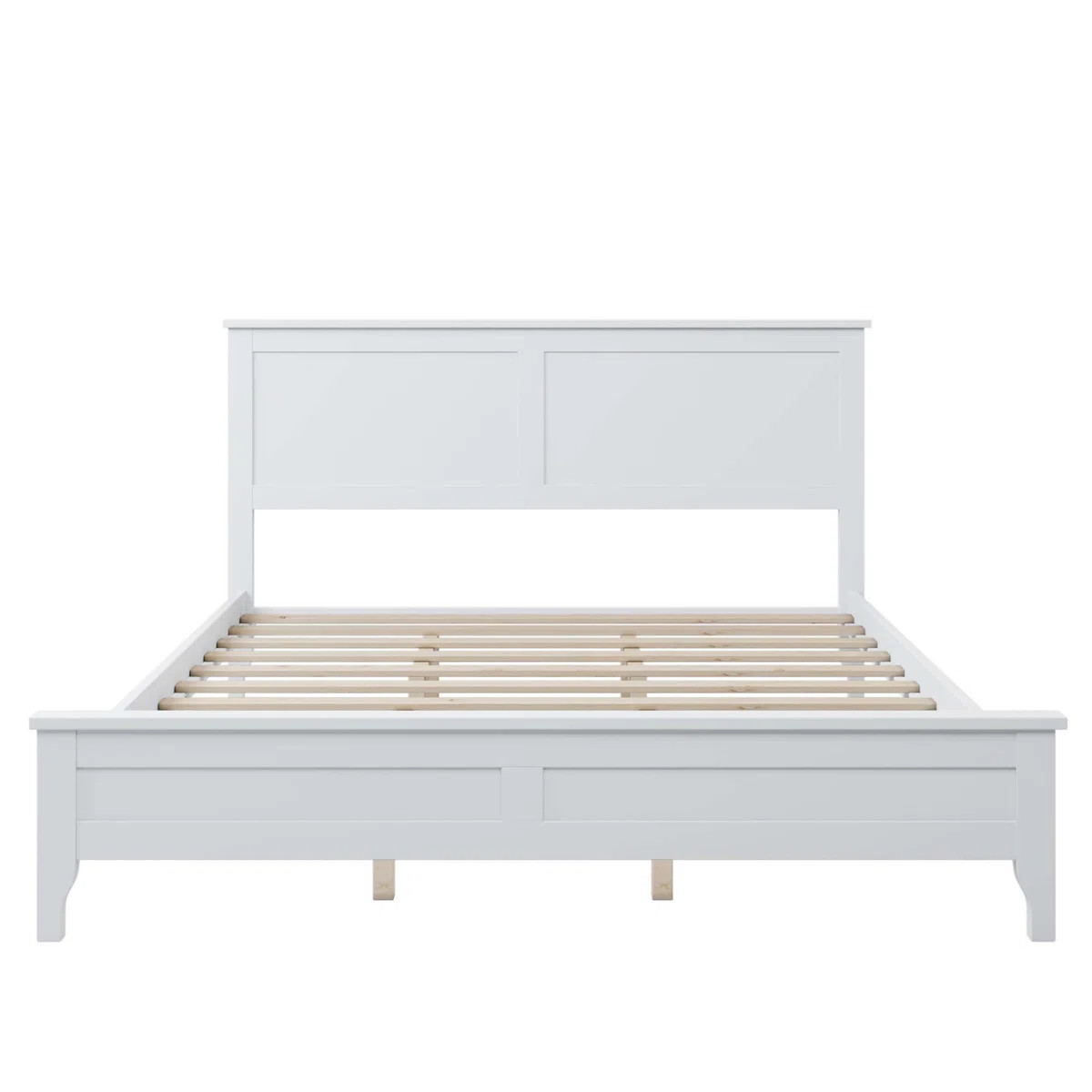 Tramarcus Modern Solid Wood Platform Bed with Headboard | Wayfair North America