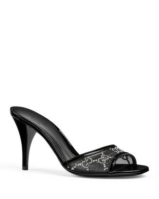 Women's Crystal Embellished Mesh Slide Sandals | Bloomingdale's (US)