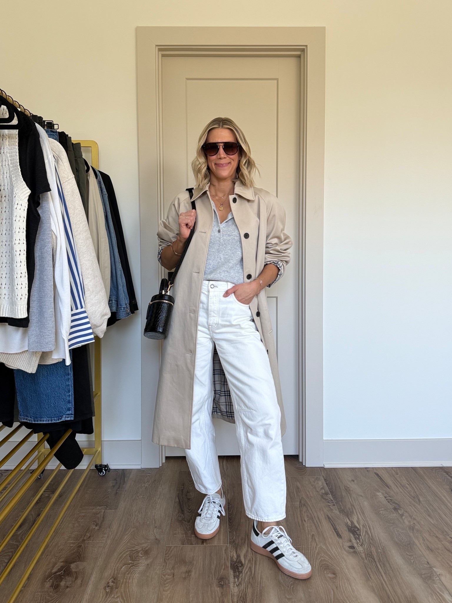 Wearing 24 jeans (run big), medium cashmere polo, small coat, sneakers tts 

#LTKootd #LTKOver40 #LTKgrwm