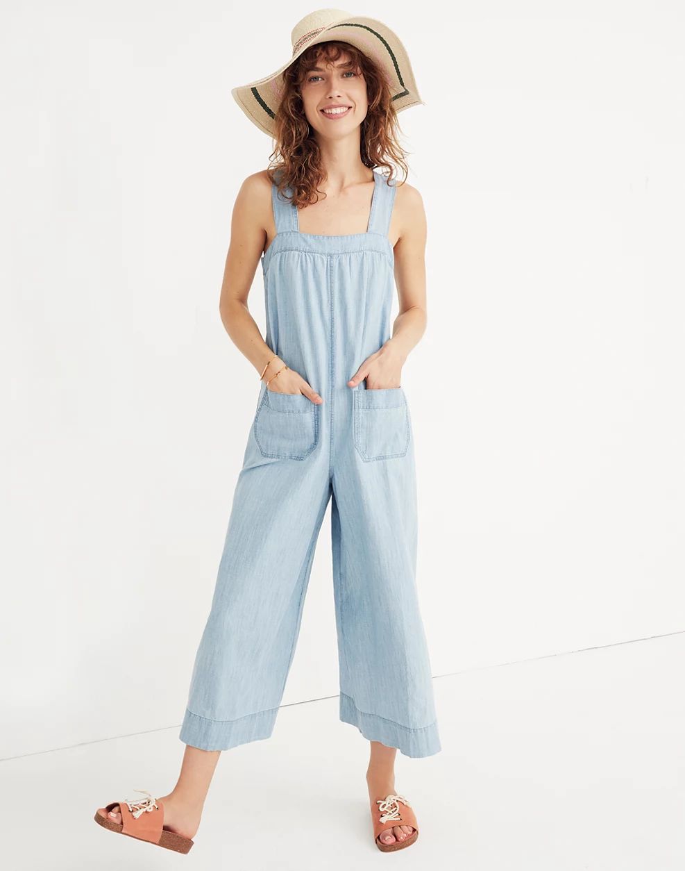 Chambray Wide-Leg Jumpsuit | Madewell