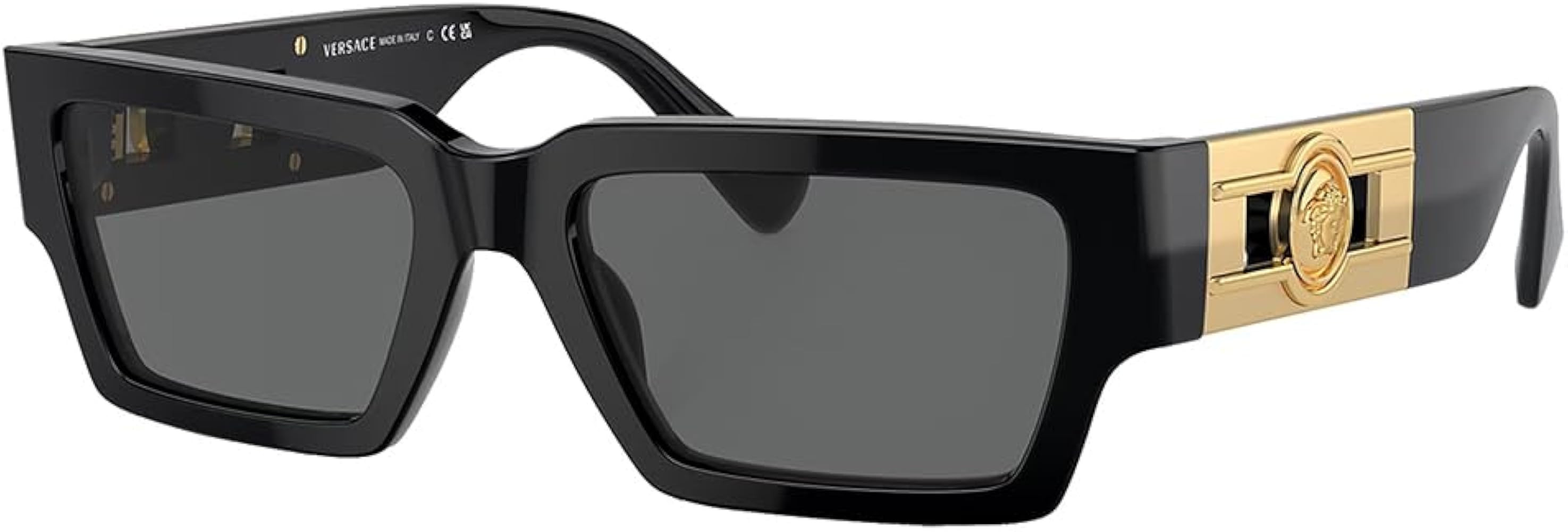 Versace Unisex Sunglasses Havana Frame, Dark Grey Lenses, 54MM | Amazon (US)