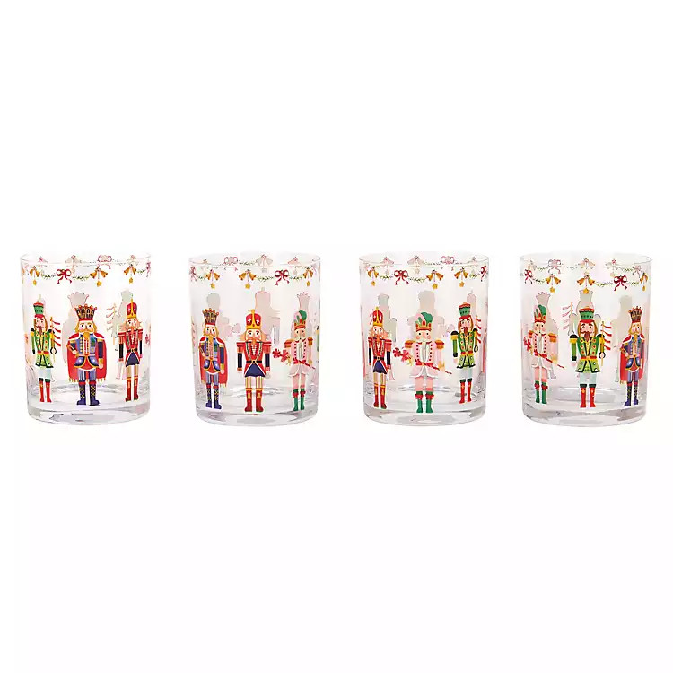 Jolly Nutcracker Old Fashioned Glasses, Set of 4 | Kirklands
