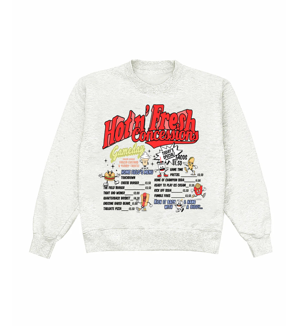 Gameday Concessions Heather Crewneck | Shop Kristin Jones