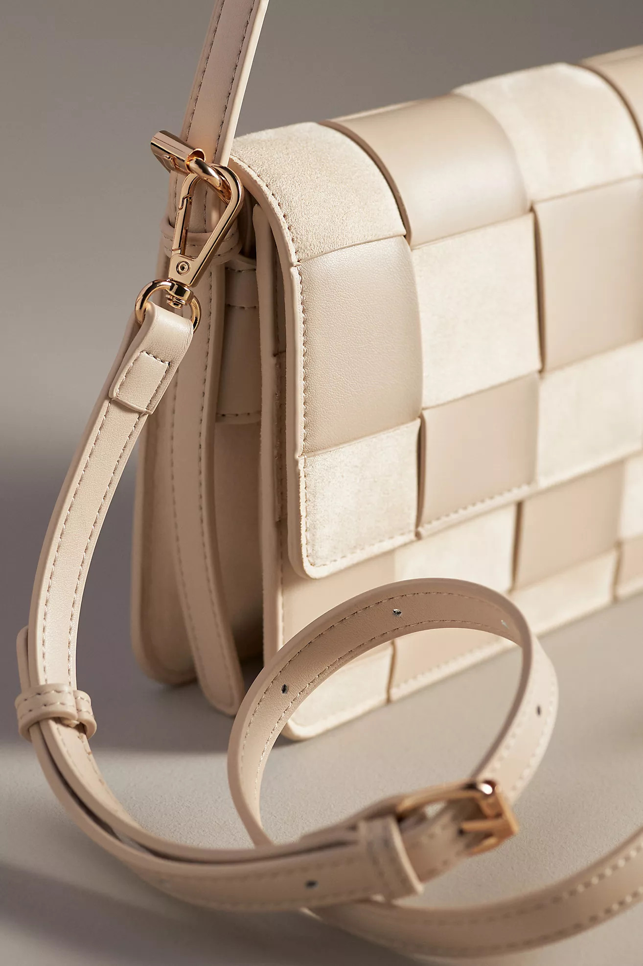 Faux-Suede Woven Shoulder Bag | Anthropologie (US)
