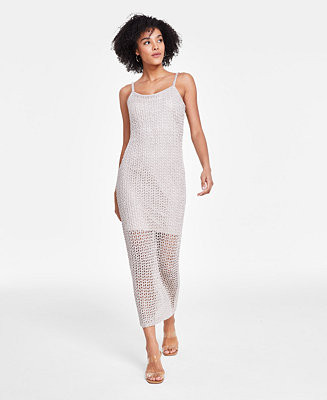Women's Metallic Crochet Bodycon Dress, Created for Macy's | Macy's