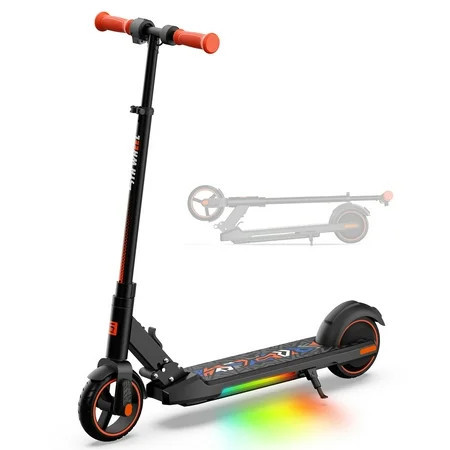 5TH WHEEL KS02 6.5” Electric Scooter for Kids Ages 6-14, 150W Motor Foldable Kids Electric Kick Scooter with Colorful LED Lights, 5 Miles Range & 9 mph E-Scooter with Adjust Height Stem | Walmart (US)