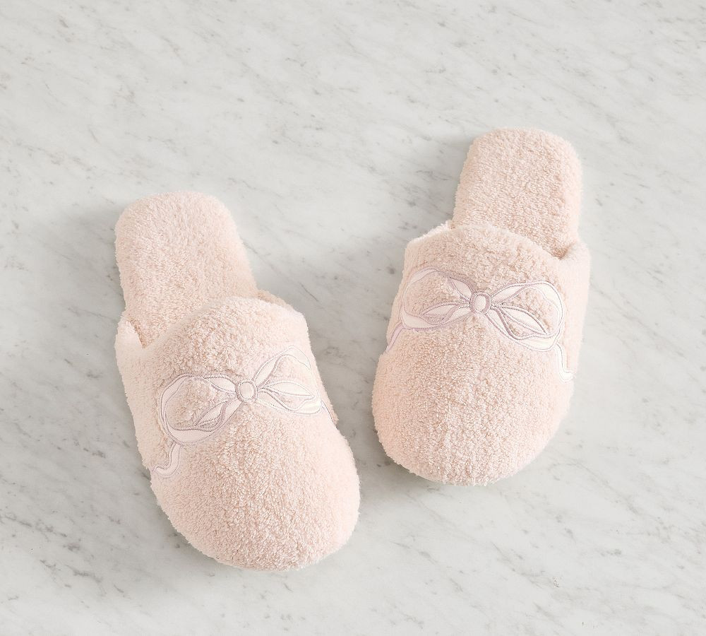 LoveShackFancy Applique Bow Slippers, Medium, Multi | Pottery Barn (US)