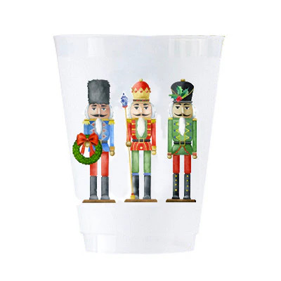 Nutcrackers Shatterproof Cups | Set of 8 | WH Hostess Social Stationery