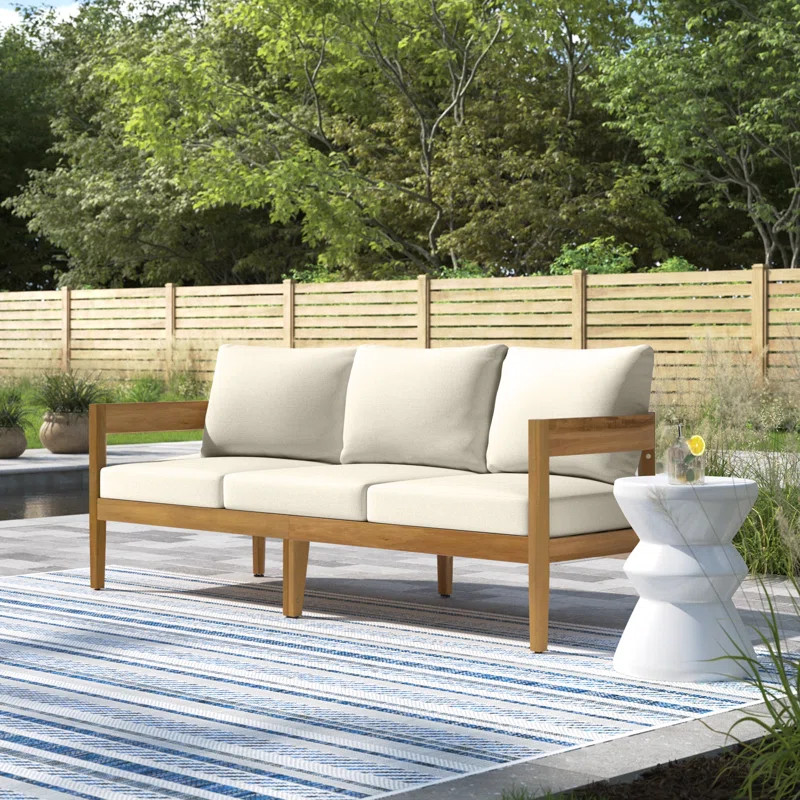 Matilda 76.5'' Acacia Outdoor Patio Sofa | Wayfair North America