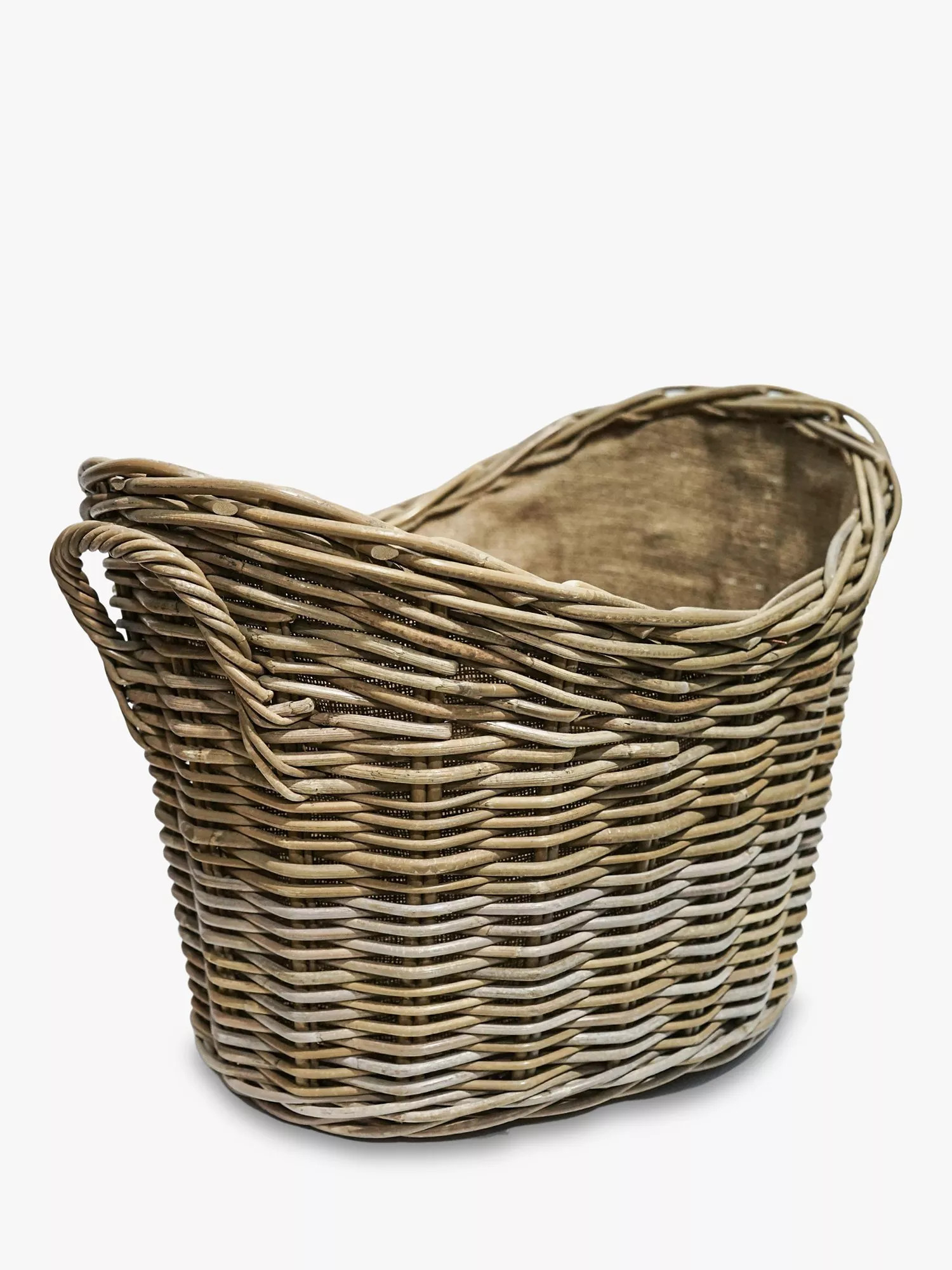 Ivyline Natural Wicker Oval Log Basket | John Lewis (UK)