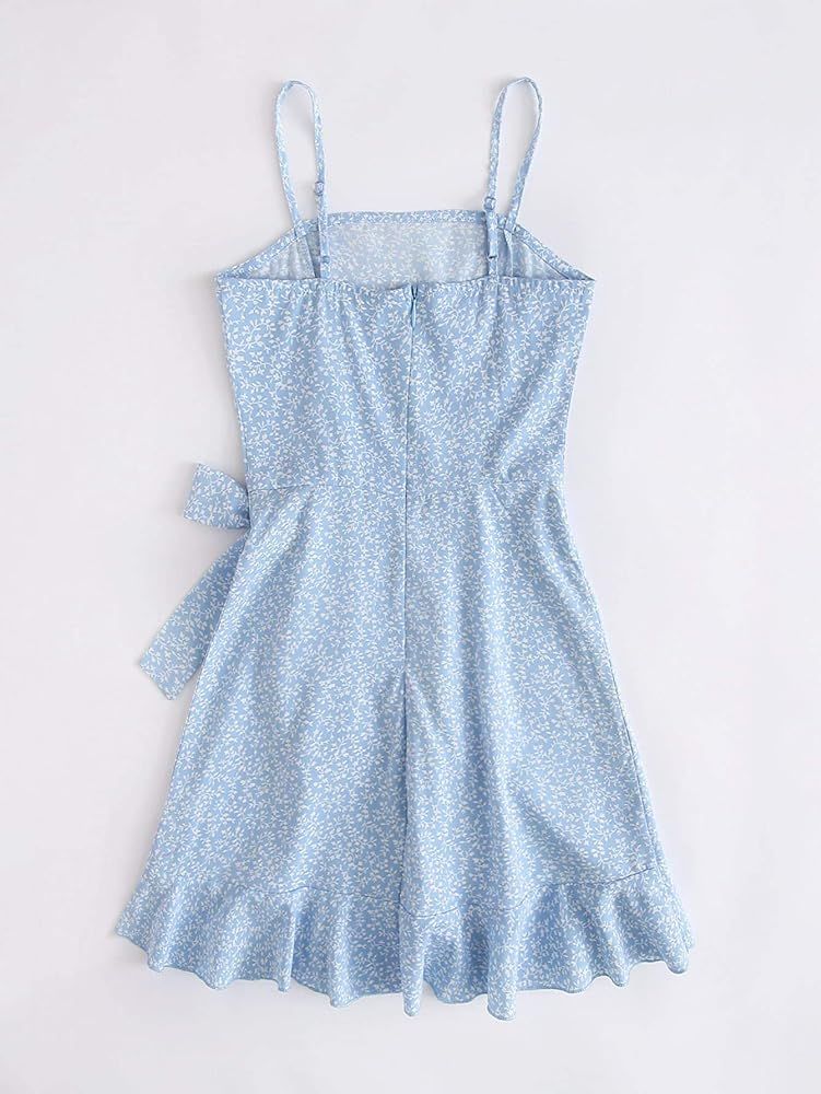 SOLY HUX Girl's Spaghetti Strap Dress Floral Print Sleeveless Summer Beach Casual Sundress A-line... | Amazon (US)