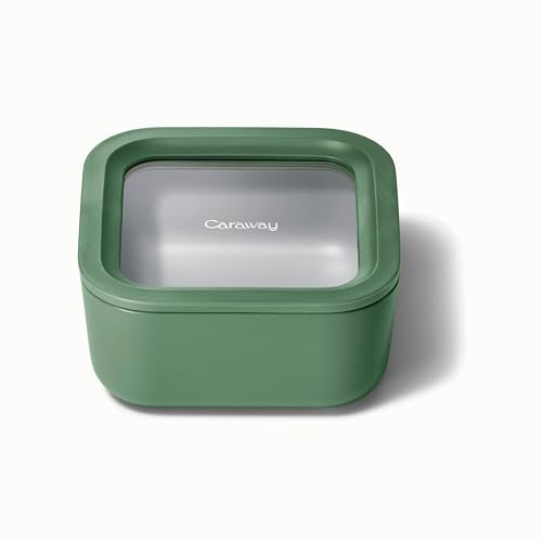 Caraway Glass Food Storage Container with Lid | Amazon (US)