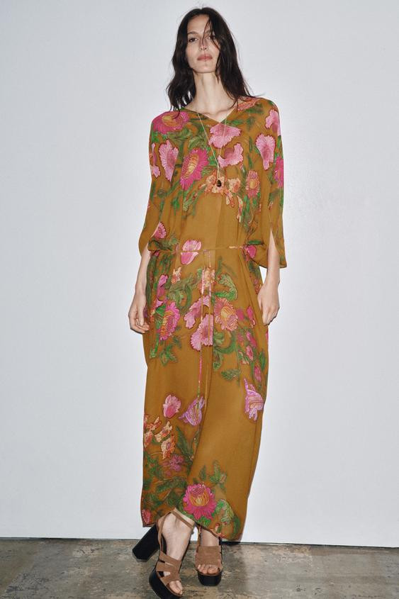ZW COLLECTION FLORAL OVERSIZE DRESS | Zara UK
