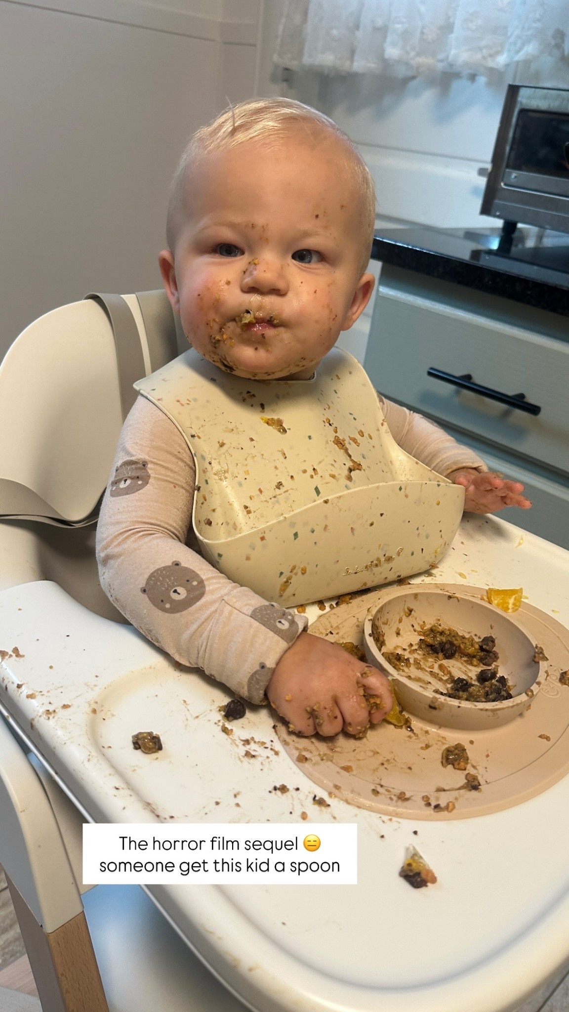 The horror film sequel 😑 someone get this kid a spoon

#LTKmomlife #LTKBaby #LTKKids