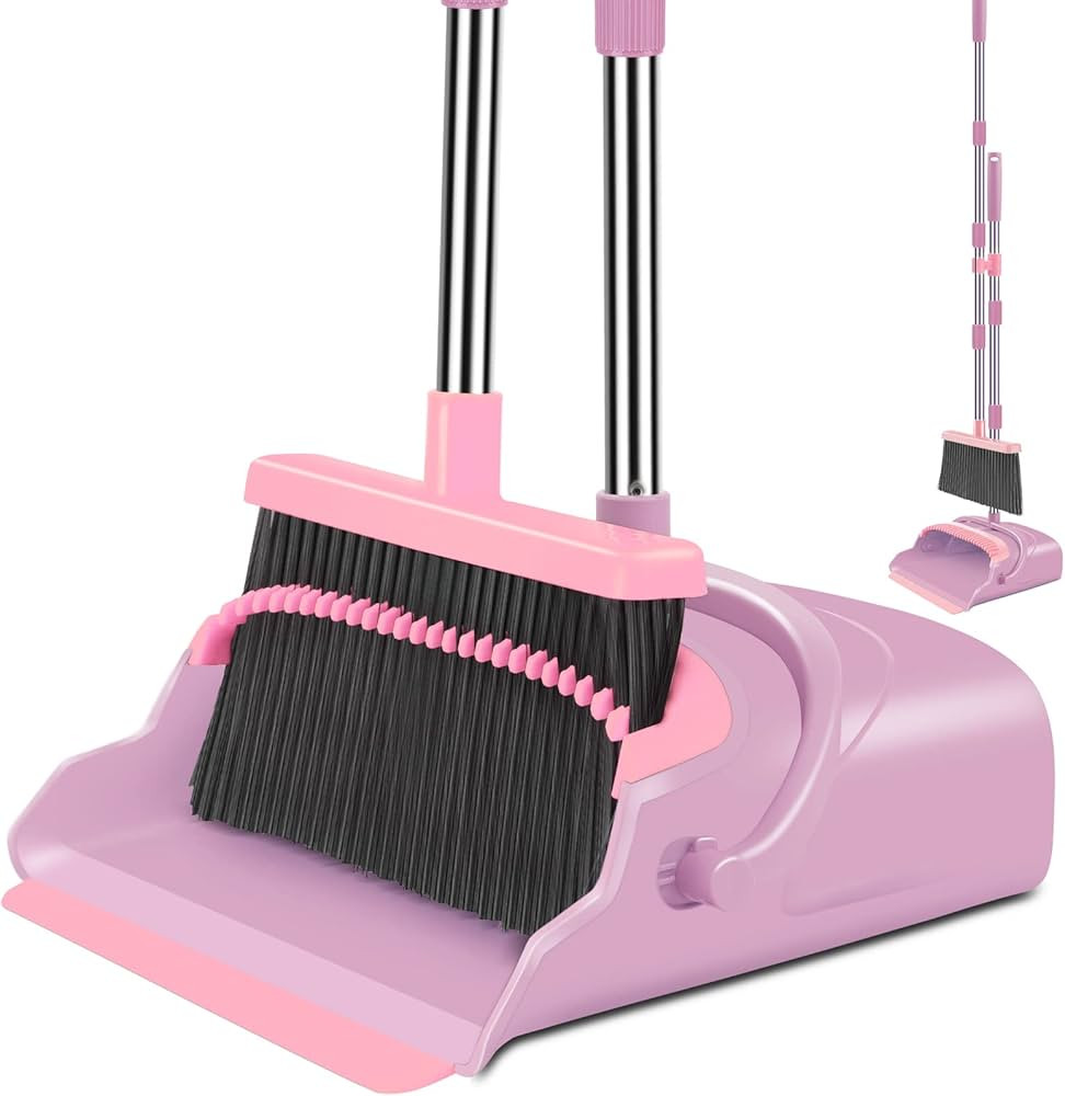 Broom Dustpan Set, Broom and Dustpan Set for Home, Broom and Dustpan Set, Stand Up Broom and Dustpan | Amazon (US)