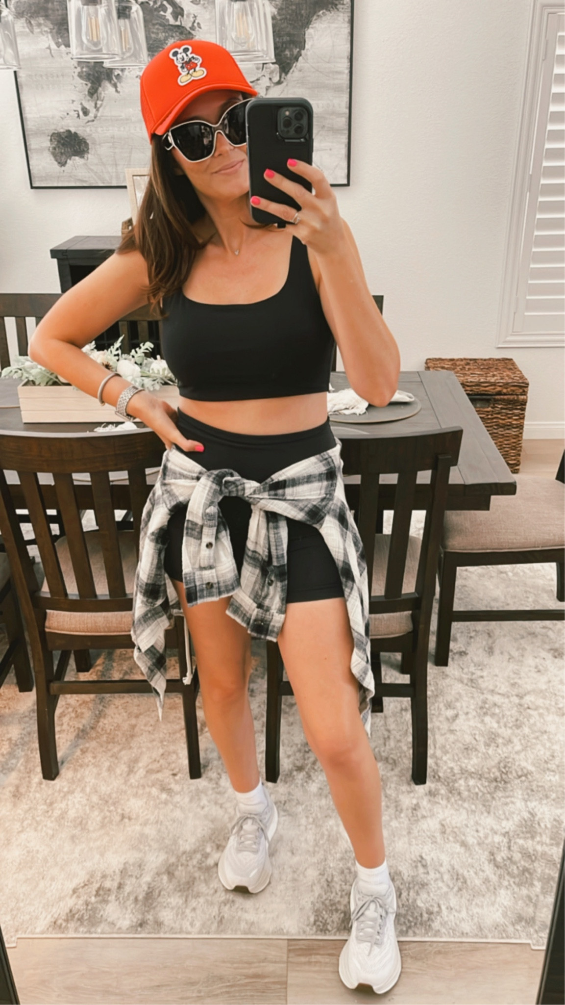 Disney outfit of the day! 🖤❤️

Hat was gifted. 
Flannel (Small) 
Lulu (Size 8)

#LTKActive #LTKStyleTip #LTKFitness