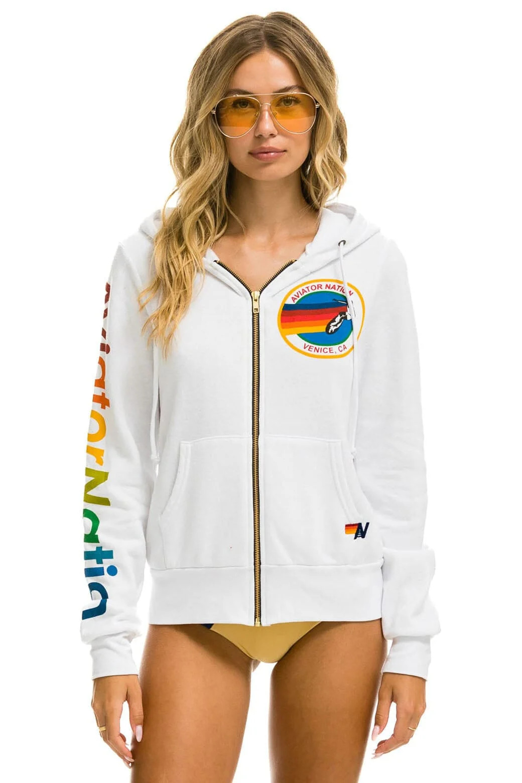 AVIATOR NATION HOODIE - WHITE | Aviator Nation