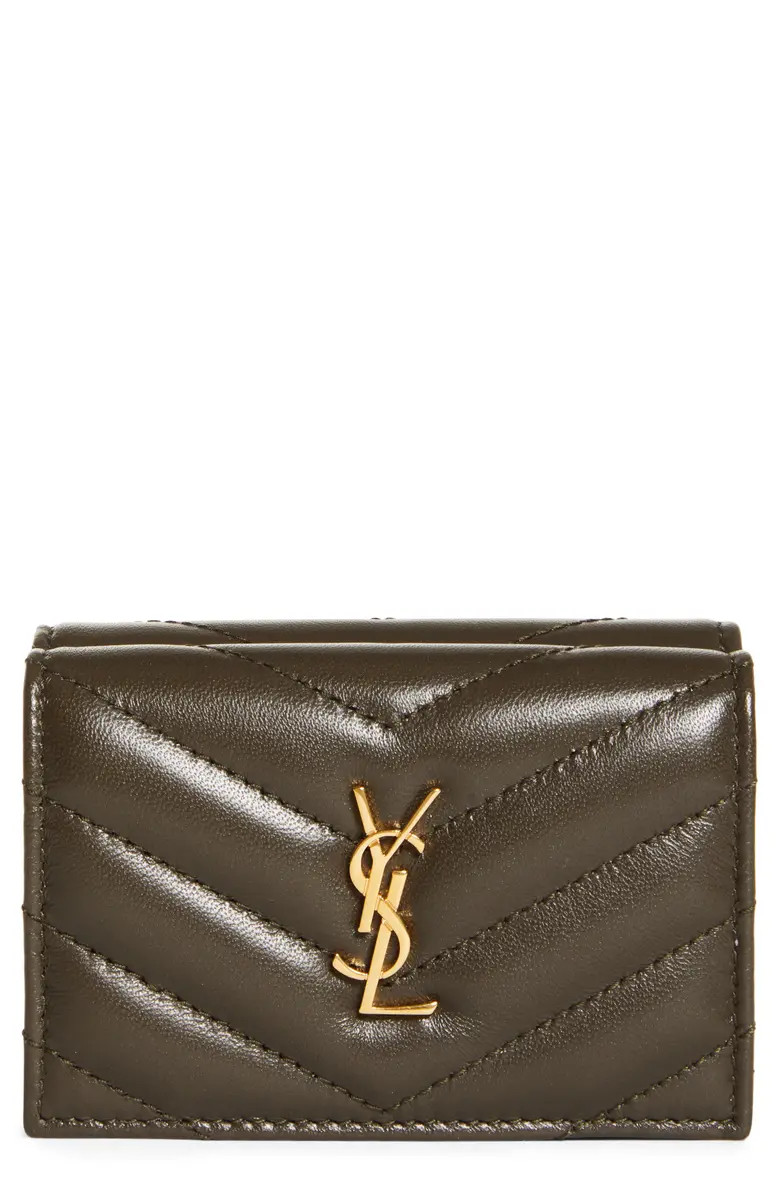 Tiny Matelasse Origami Trifold Leather Wallet | Nordstrom