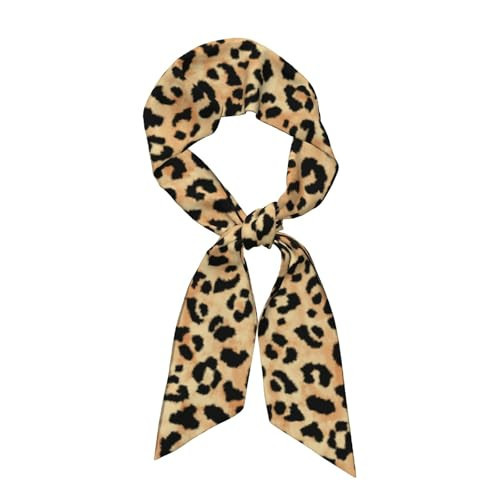 Leopard Silk Scarf Women Fashion Head Neck Skinny Scarf Printed for Hair Handbags Bag Dress 47.2”x3.1” | Amazon (US)