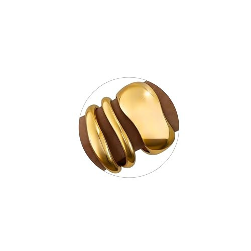 RchSLK 3Pcs Chunky Gold Bangles Bracelets for Women, Spring Hinged Big Stackable Bangles Set, Trendy Cuff Bracelet Stack Fashion Jewelry Gifts | Amazon (US)