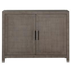 Sonder Living Raffles Modern Classic Grey Wood Pewter Steel 2 Door Sideboard | Kathy Kuo Home