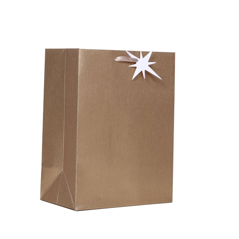 Medium Gold Silk Christmas Gift Bag (7.5" x 9.875") by My Texas House | Walmart (US)