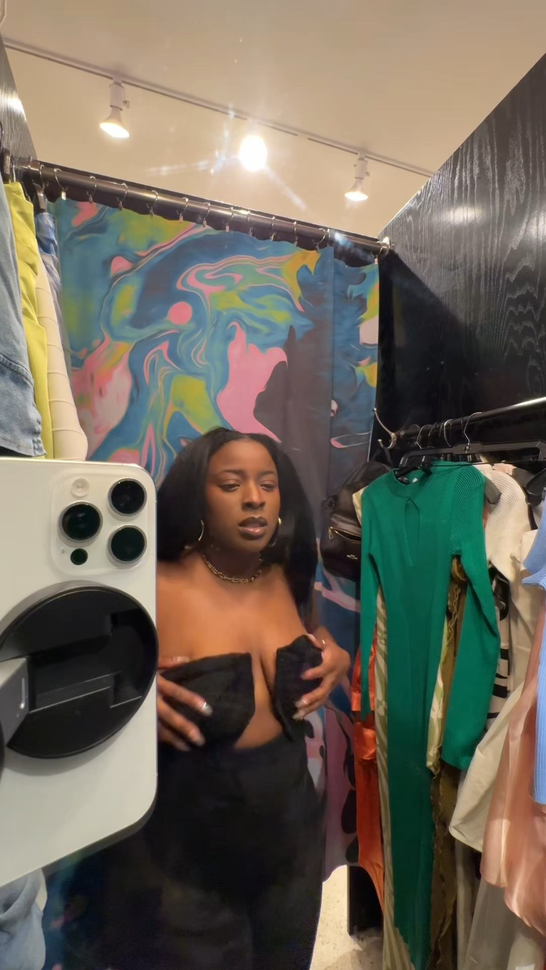 This jumpsuit is perfect for the summer the legs are sheer and light weight. I’m wearing a Large it does run TTS and has a lot of give. 
#OOTD  #AkiraStyle  #MirrorFitCheck 


#LTKFindsUnder100 #LTKMidsize