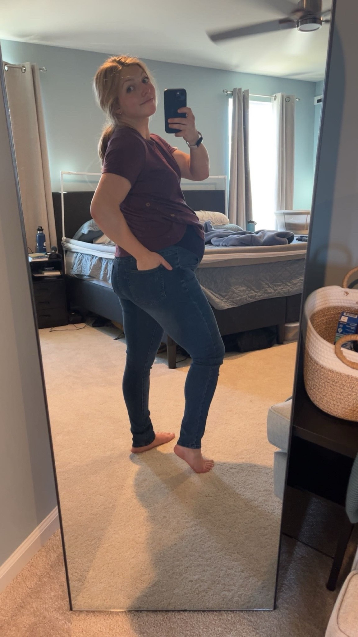 Maternity and skinny aren’t generally two words I’d use together in a sentence…but these maternity skinny jeans make it work! (Note: mine are the same brand as the boyfriend jeans in my previous post.)

(5’2.5”, Size M)
#MaternityFaves

#LTKmomlife #LTKBump