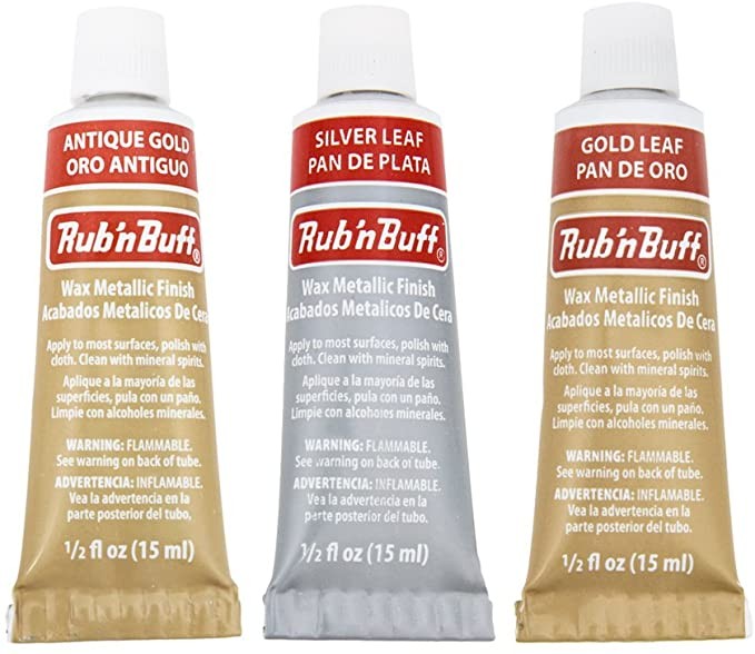 Rub-N-Buff 3 Color Assortment (Silver Leaf, Antique Gold, Gold Leaf) | Amazon (US)