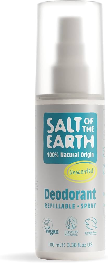 Salt of the Earth - Refillable Deodorant Spray - 100% Natural Origin Ingredients - Fragrance Free... | Amazon (UK)