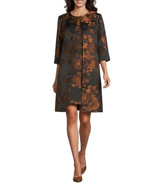 Belinda Round Neckline Floral Jacket | Dillard's