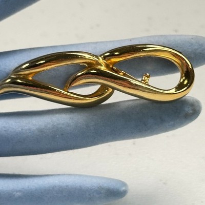 Vintage Gold Tone Abstract Infinity Loop Brooch Pin Sculptural Minimalist MCM | eBay US