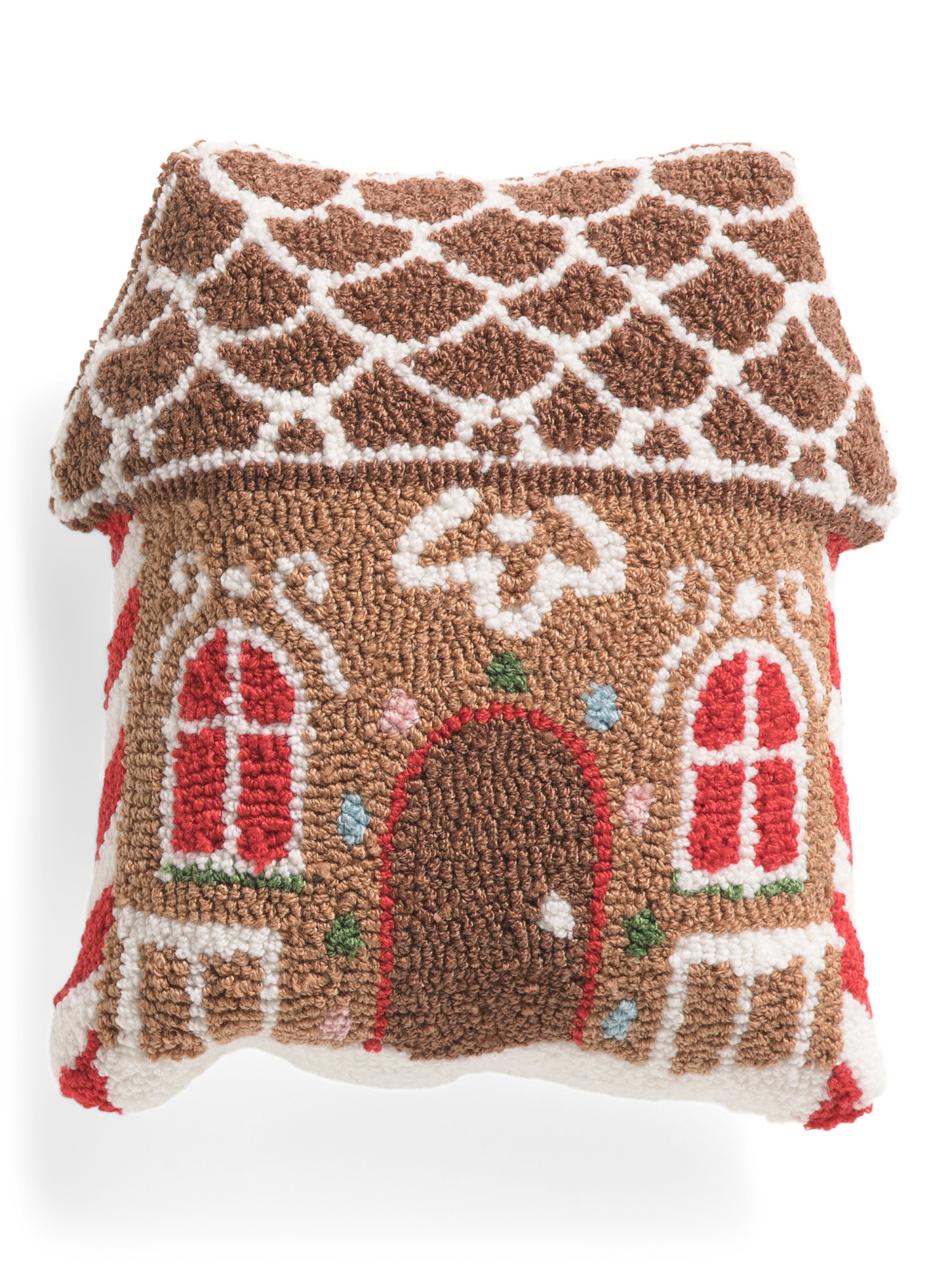 14x14 Gingerbread Hooked Pillow | Throw Pillows | Marshalls | Marshalls