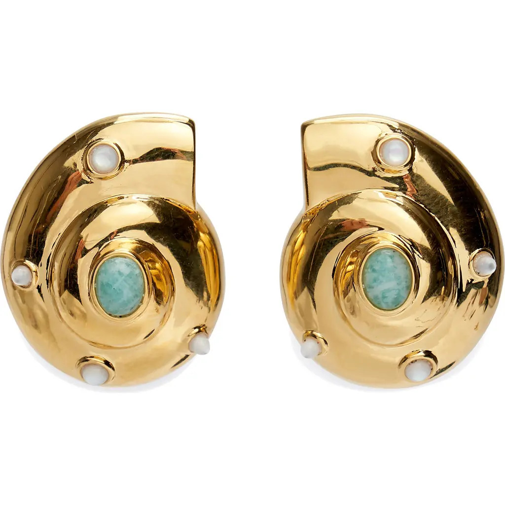 Lizzie Fortunato Nautilus Stud Earrings in Gold at Nordstrom | Nordstrom