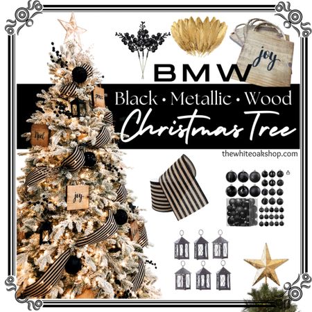 Neutral Christmas Tree with black, metallics and wood. 
#modernchristmastree #neutralchristmastree #christmastreedecorations

#LTKSeasonal #LTKhome #LTKHoliday