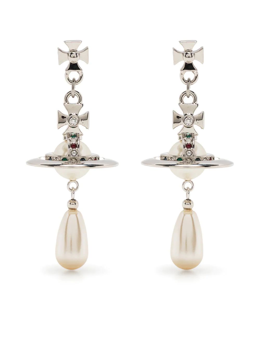 Vivienne Westwood Orb crystal-embellished Drop Earrings - Farfetch | Farfetch Global