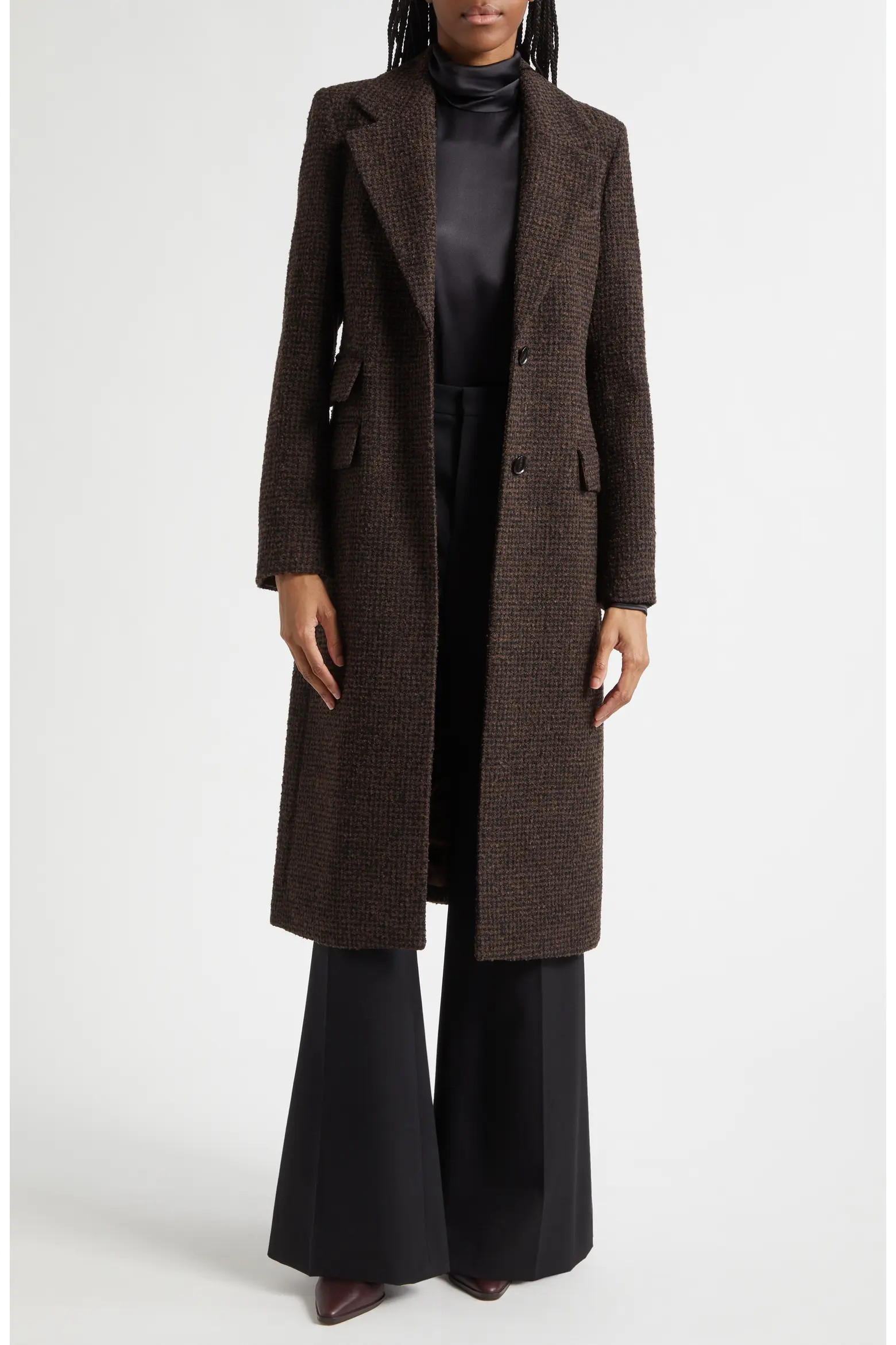Kai Check Wool Blend Bouclé Coat (Women) | Nordstrom | Nordstrom