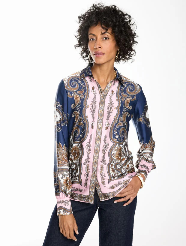 Soft Top - Paisley Sky | Talbots