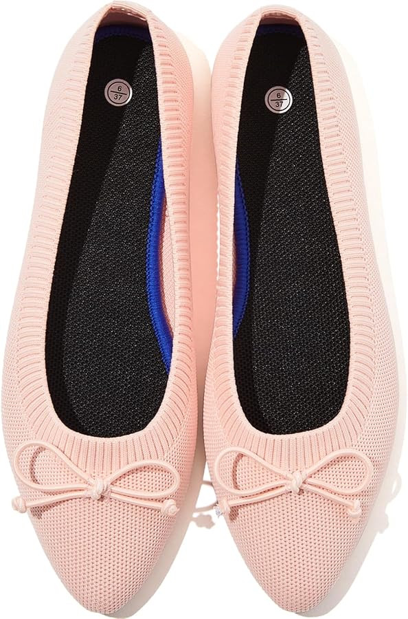 Shupua Women's Flats Black Flats Shoes Pointed Toe Ballet Flats Comfortable Bow Girls Flats Dress... | Amazon (US)