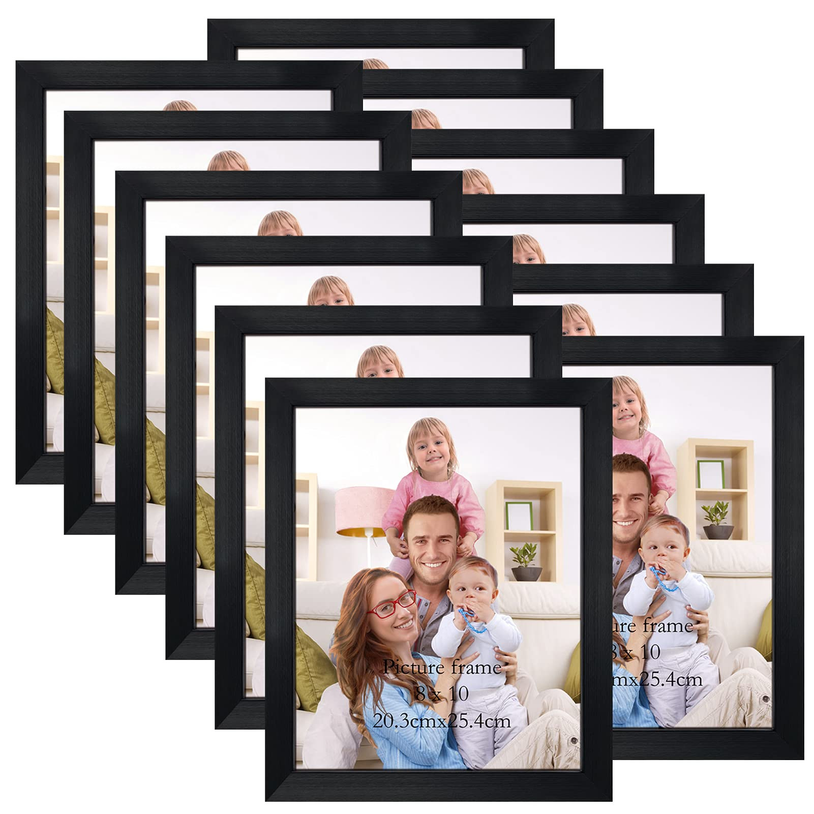 Giftgarden Black 8x10 Picture Frame Bulk, Multi 8 x 10 Photo Frames Set for Wall Hanging or Table... | Amazon (US)