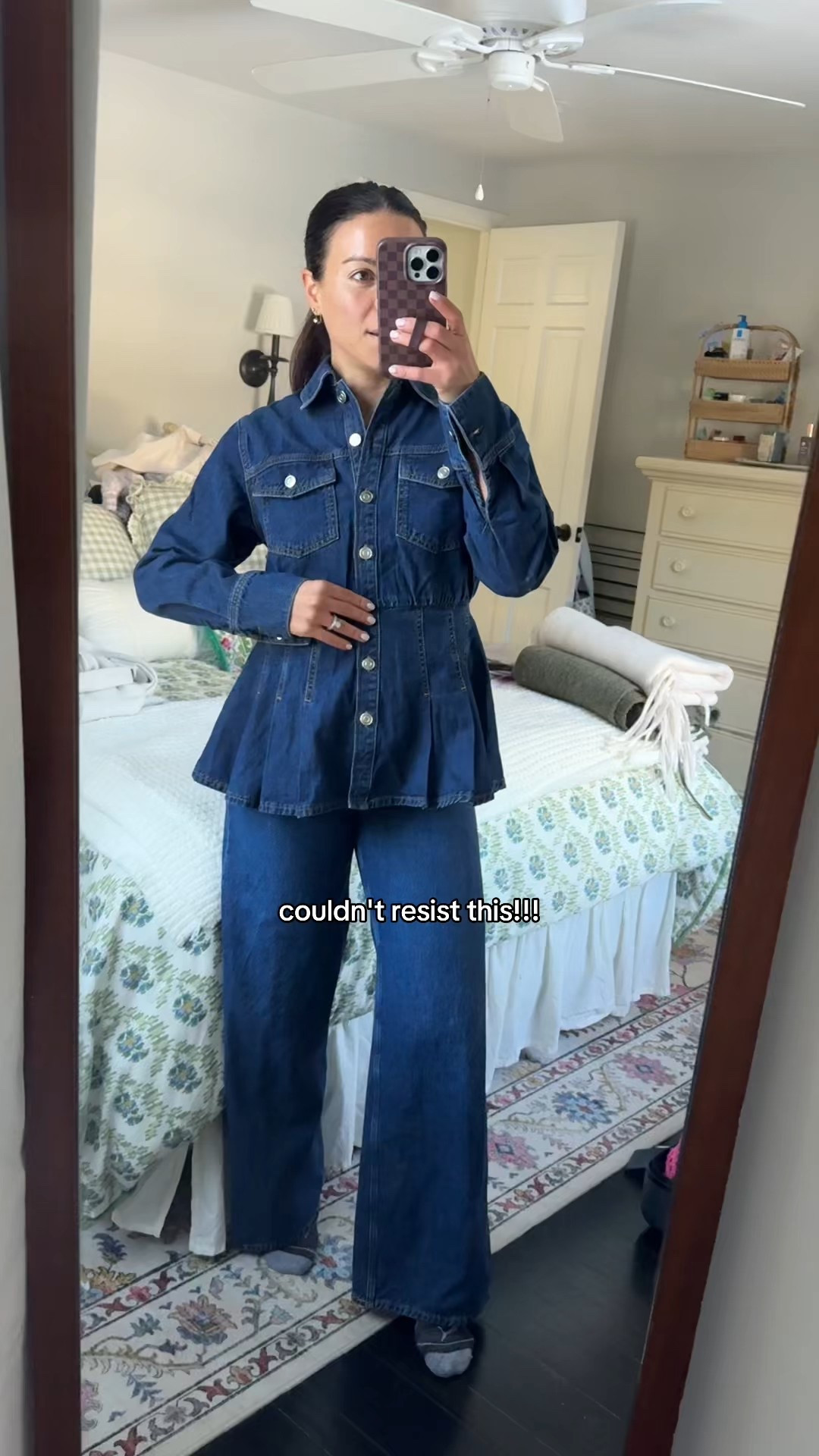 the cutest canadian tuxedo - I love the peplum look of this top. it's so cute and elevated for denim for a girls dinner, date night and more. I'll definitely be wearing this with silver heels! 👖

#LTKootd #LTKgrwm #LTKSeasonal