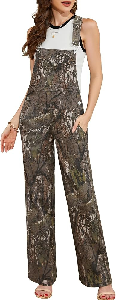 Camo Overalls for Women Loose Fit Straight Leg Pants | Amazon (US)