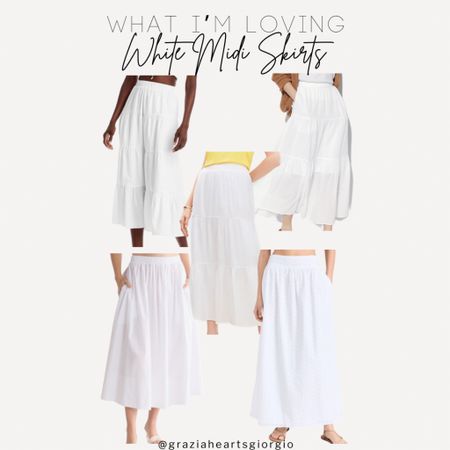 White Midi Skirts 
.
#midiskirt #whiteskirts 

#LTKSeasonal #LTKStyleTip #LTKFindsUnder100
