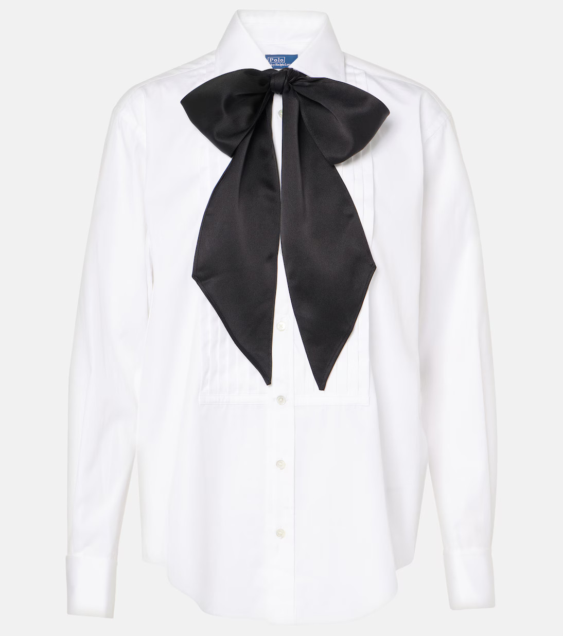 Bow-detail cotton poplin shirt | Mytheresa (US/CA)