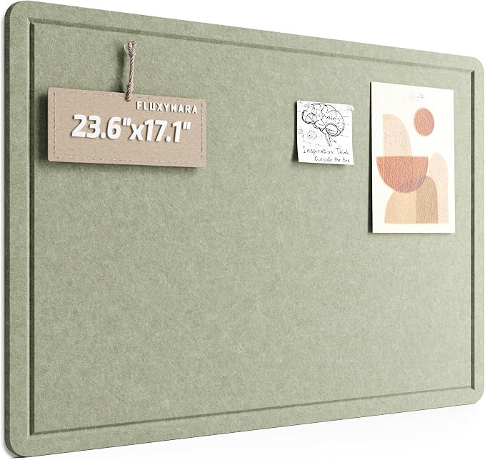 Bulletin Board, 23.6" x 17.5" Cork Board Alternative with 12 Safe Removable Adhesive Tabs, Foldab... | Amazon (US)