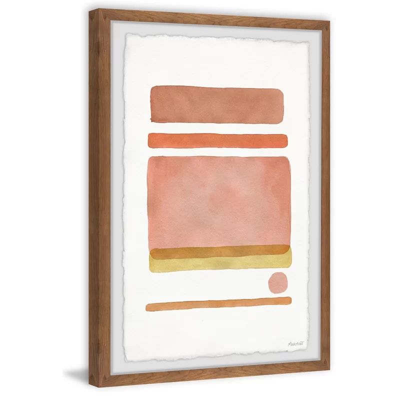 'Dot in Between Lines V' by Marmont Hill Picture Frame Print on Paper | Wayfair North America