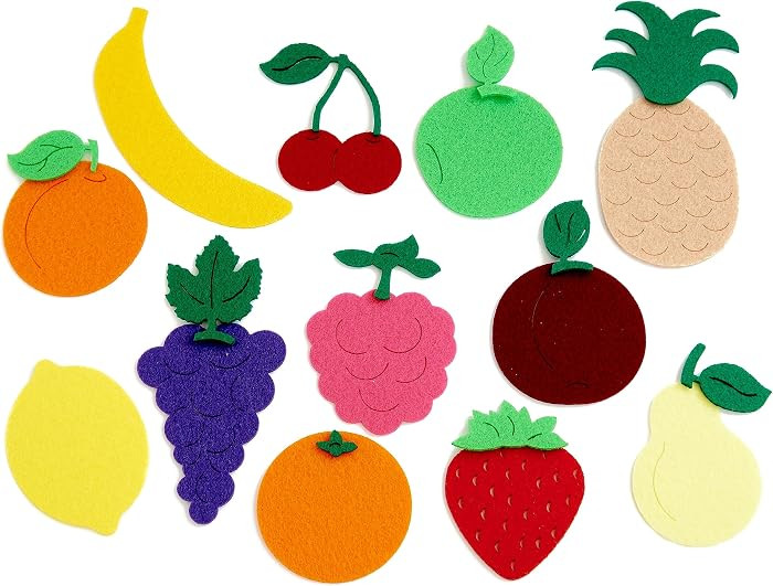 OFXDD Felt Fruits Set - Figures and Board Pieces for DIY, Crafts, Home Decoration | Amazon (US)